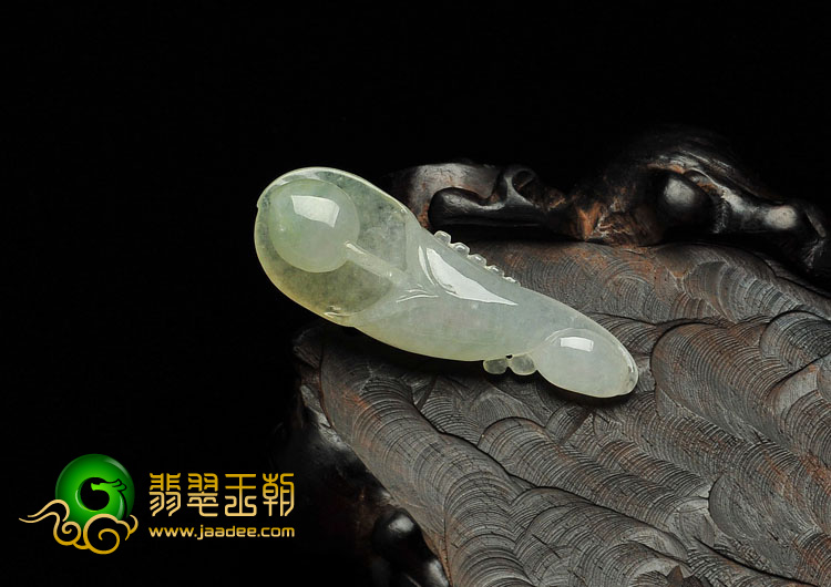 冰种黄翡缅甸翡翠A货玉兰花挂件