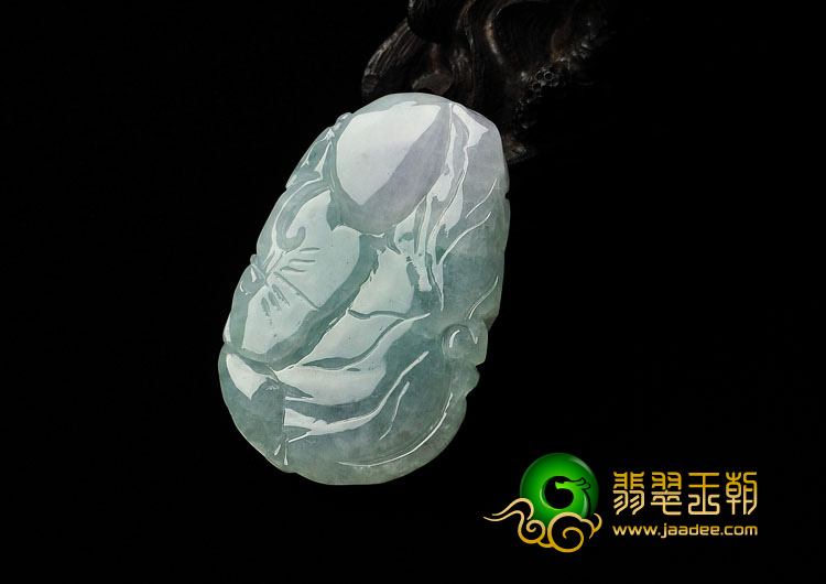 糯冰种晴水缅甸翡翠A货龙戏珠挂件