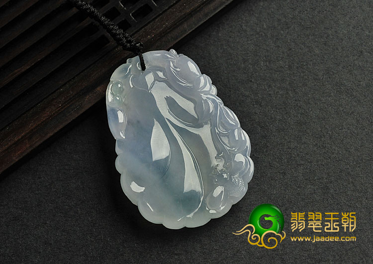 冰种晴水缅甸翡翠A货花开富贵挂件