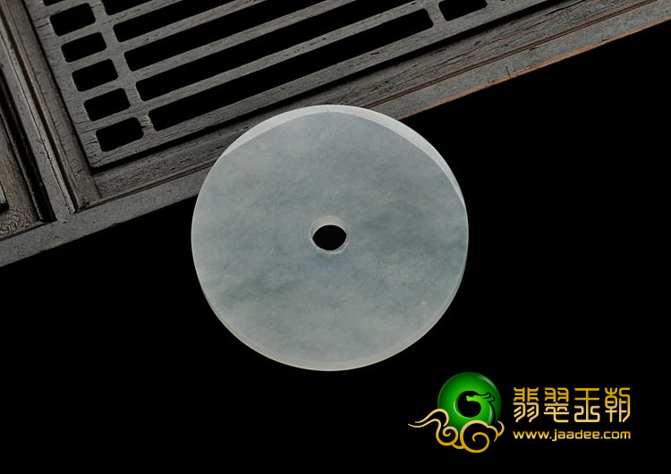 冰种淡晴水缅甸翡翠A货平安扣挂件
