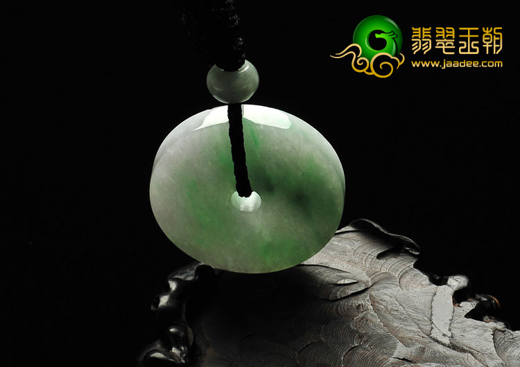 糯冰种飘翠缅甸翡翠A货平安扣挂件