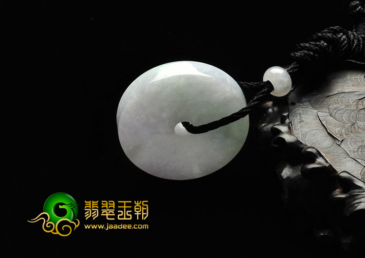 糯冰种春带彩缅甸翡翠A货平安扣挂件
