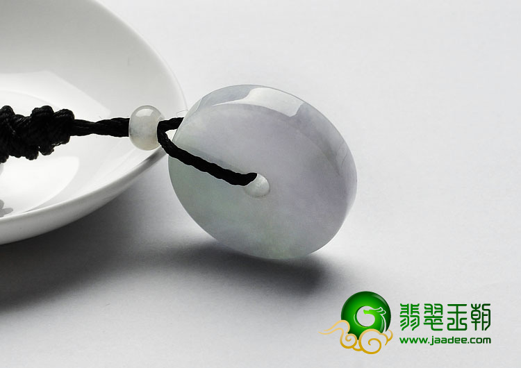 糯冰种春带彩缅甸翡翠A货平安扣挂件