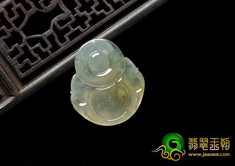 (超值推荐)冰种黄翡缅甸翡翠A货玉佛挂件
