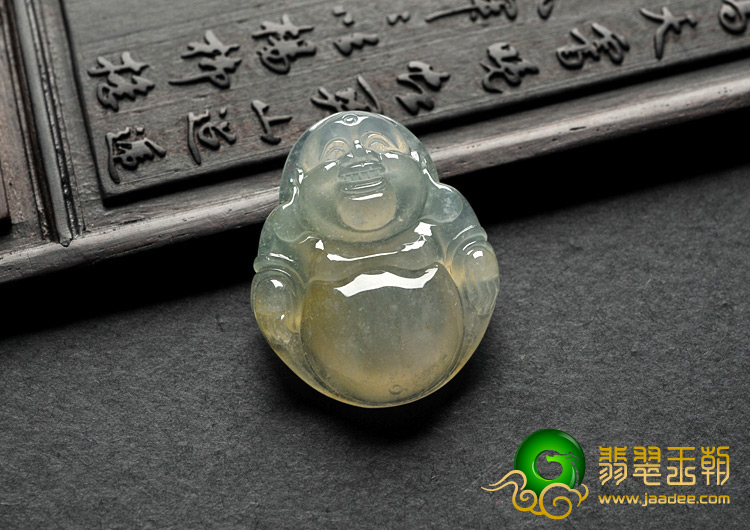 (超值推荐)冰种黄翡缅甸翡翠A货玉佛挂件