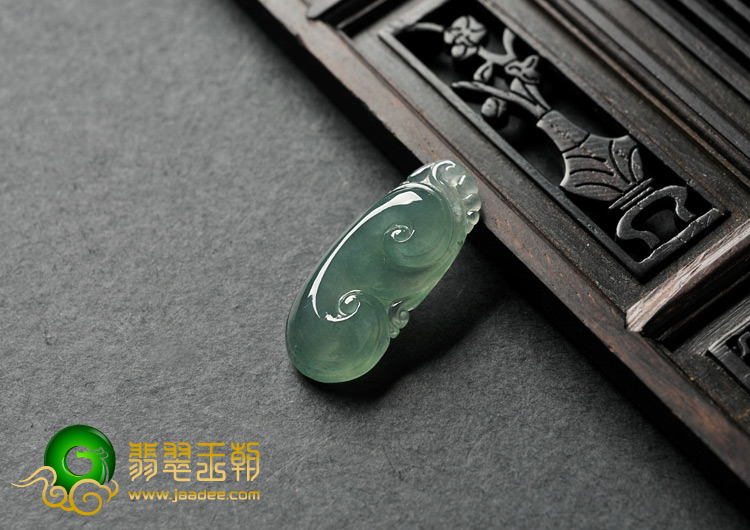冰种晴水缅甸翡翠A货如意挂件