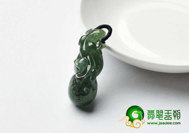 冰种油青缅甸翡翠A货福禄寿挂件