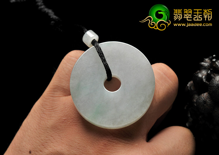糯冰种晴水缅甸翡翠A货平安扣挂件