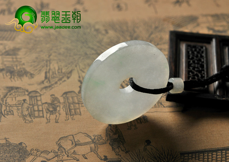 糯冰种晴水缅甸翡翠A货平安扣挂件