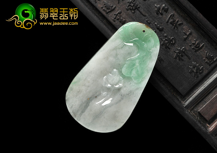 糯冰种黄加绿缅甸翡翠A货富贵花开挂件