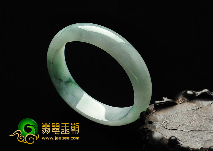 糯冰种飘花缅甸翡翠A货手镯（58.3mm）