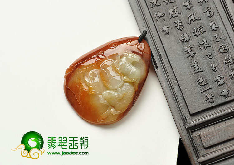 糯冰种红翡缅甸翡翠A货玉鼠运财挂件