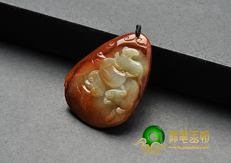 糯冰种红翡缅甸翡翠A货玉鼠运财挂件