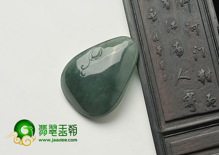 冰种蓝水缅甸翡翠A货富贵花开挂件