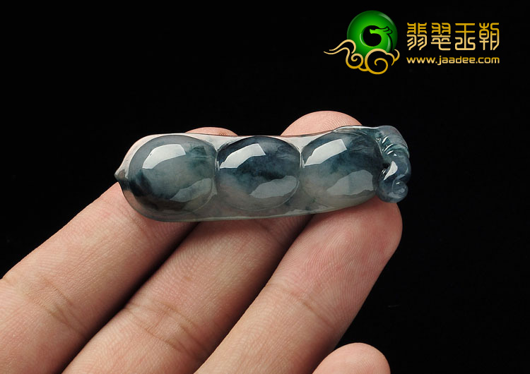 糯冰种飘花缅甸翡翠A货四季豆挂件