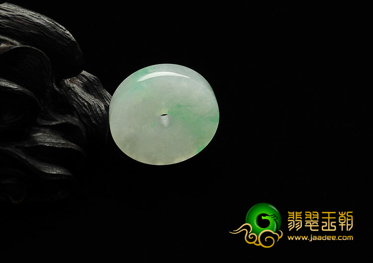 糯冰种飘翠缅甸翡翠A货平安扣挂件