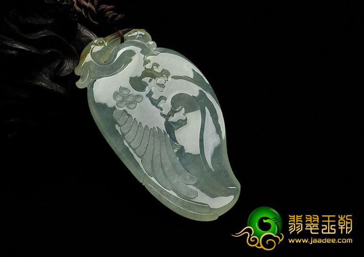 冰种晴水黄翡缅甸翡翠A货一路连科挂件
