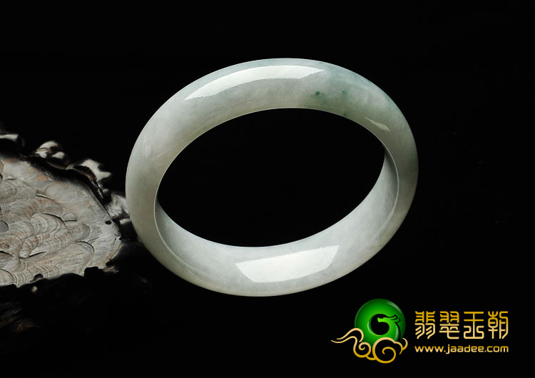 糯冰种飘花缅甸翡翠A货手镯（57.4mm）
