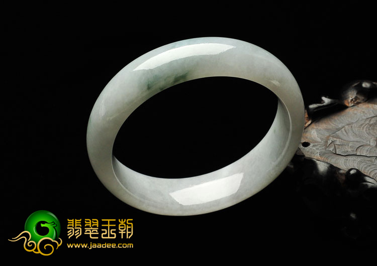 糯冰种飘花缅甸翡翠A货手镯（57.6mm）