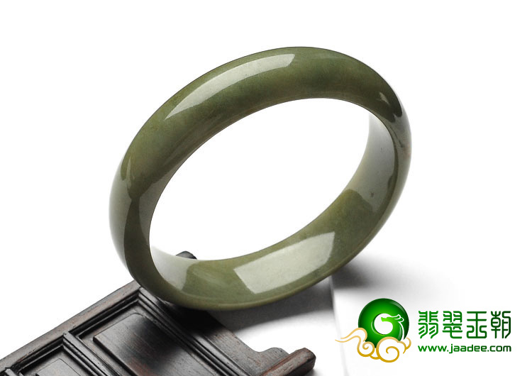 糯冰种褐黄翡缅甸翡翠A货手镯（57.9mm）
