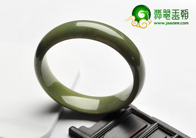 糯冰种褐黄翡缅甸翡翠A货手镯（57.9mm）