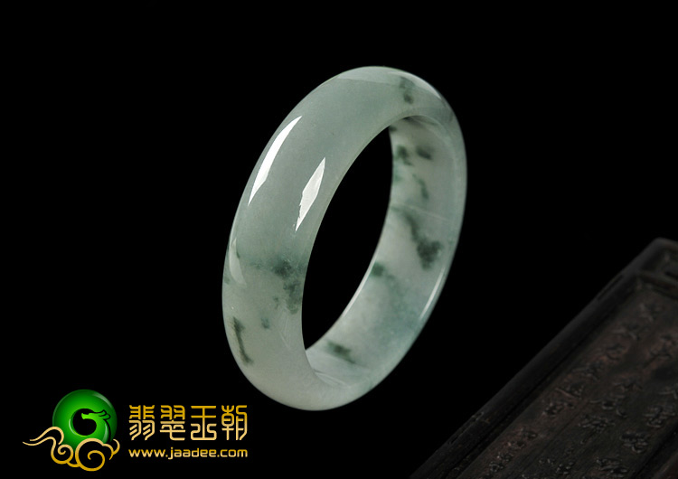 糯冰种飘花缅甸翡翠A货手镯（58.3mm）