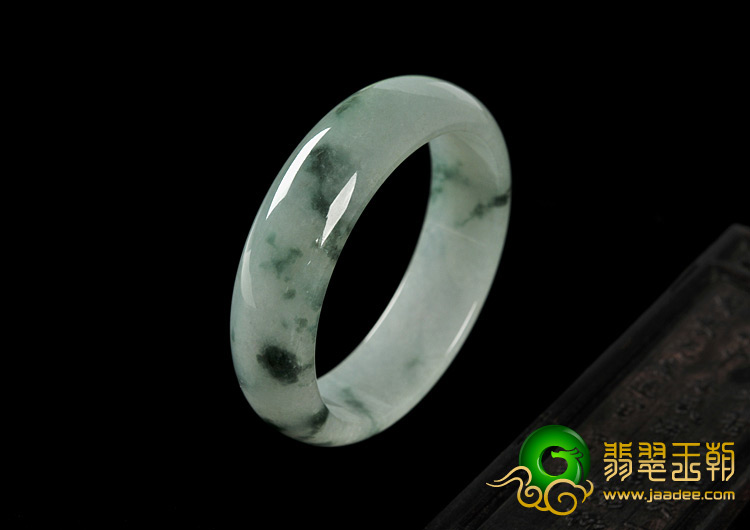 糯冰种飘花缅甸翡翠A货手镯（58.3mm）