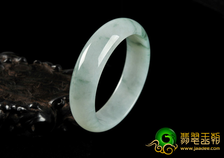 糯冰种飘花缅甸翡翠A货手镯（57.4mm）