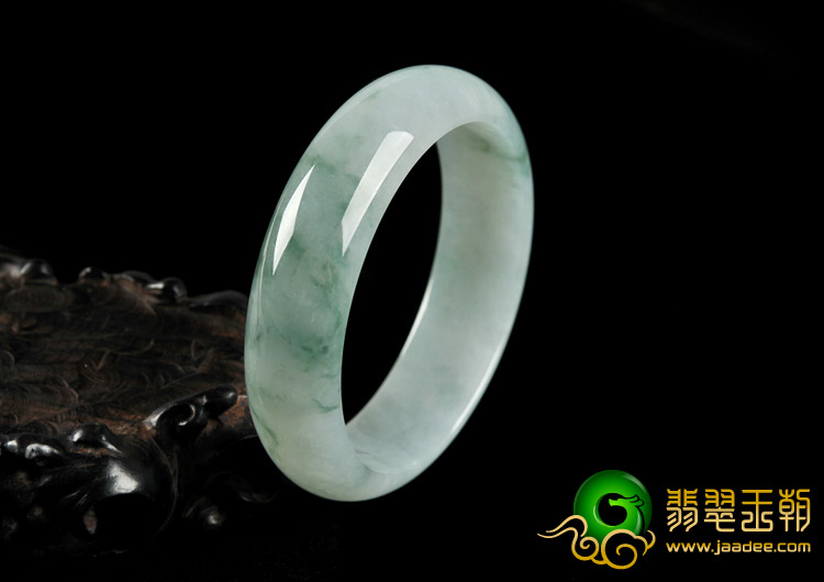 糯冰种飘花缅甸翡翠A货手镯（57.4mm）