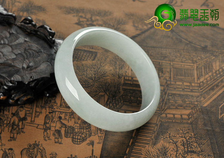 糯冰种晴水缅甸翡翠A货手镯（59.2mm）