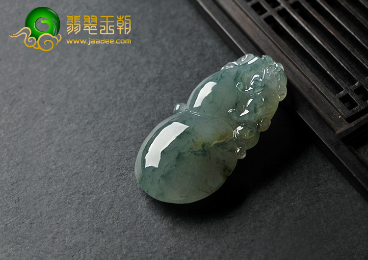 冰种飘花缅甸翡翠A货福禄寿挂件