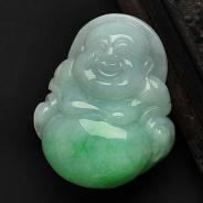 细糯种翠色缅甸翡翠A货玉佛挂件