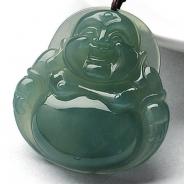 糯冰种晴水缅甸翡翠A货玉佛挂件