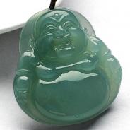 糯冰种晴水缅甸翡翠A货玉佛挂件