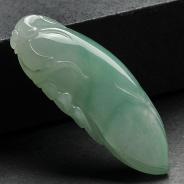 糯冰种绿晴水缅甸翡翠A货福瓜挂件