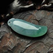 糯冰种飘花缅甸翡翠A货福瓜挂件