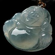 冰种晴水缅甸翡翠A货玉佛挂件