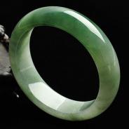 糯冰种晴水缅甸翡翠A货手镯（57mm）