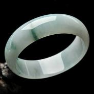 糯冰种飘花缅甸翡翠A货手镯（58.4mm）