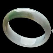 糯冰种飘花缅甸翡翠A货手镯（58.4mm）
