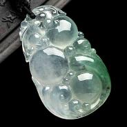 冰种飘翠缅甸翡翠A货如意挂件