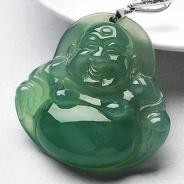 冰种晴水缅甸翡翠A货玉佛挂件