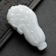 糯冰种淡晴水缅甸翡翠A货白菜挂件
