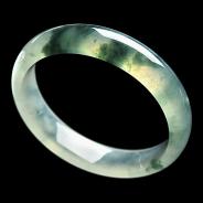 冰种飘花缅甸翡翠A货手镯（57.8mm）