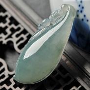 糯冰种晴水缅甸翡翠A货福瓜挂件