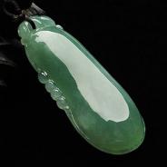 糯冰种晴水缅甸翡翠A货福瓜挂件