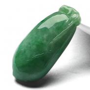 糯冰种飘花缅甸翡翠A货福瓜挂件