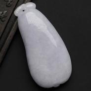 糯冰种紫罗兰缅甸翡翠A货福瓜挂件