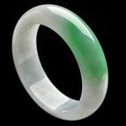 糯冰种翠色缅甸翡翠A货手镯（58.8mm）