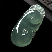 冰种晴水缅甸翡翠A货如意挂件